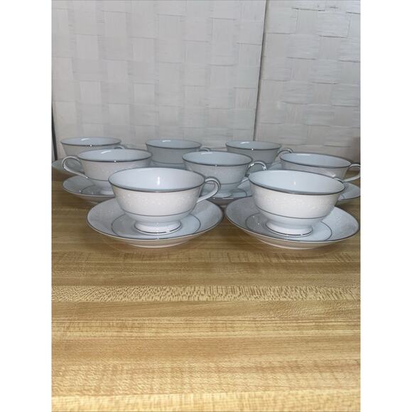 (8) Sets Noritake Buckingham China 6438 Tea Cup & Saucer Made In Japan - Picture 2 of 8